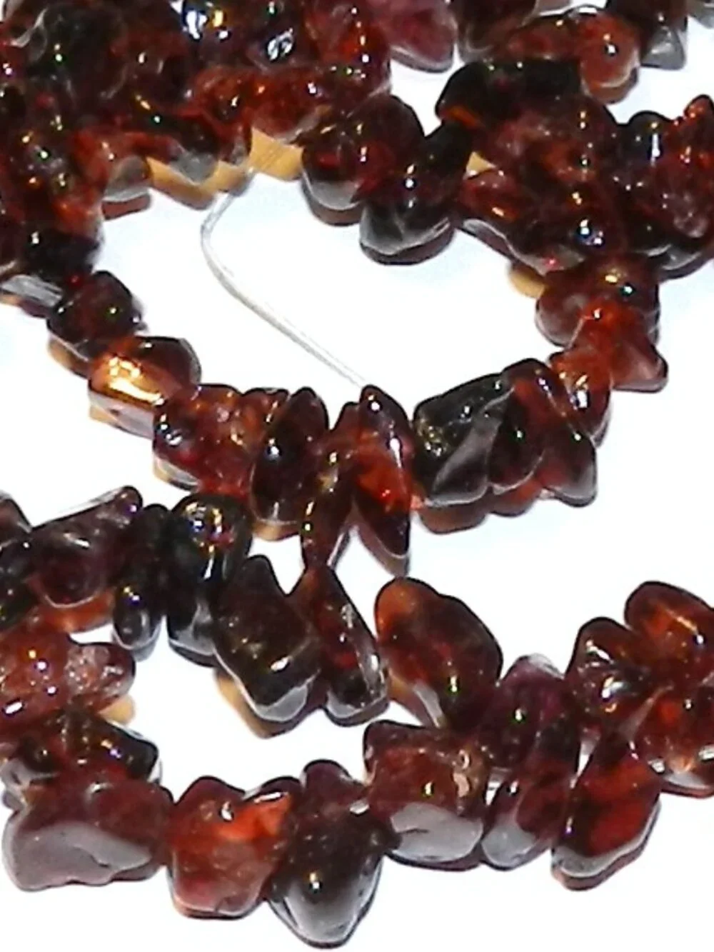 Natural Burgundy Red Garnet Medium 5mm - 8mm Gemstone Chip Beads 15